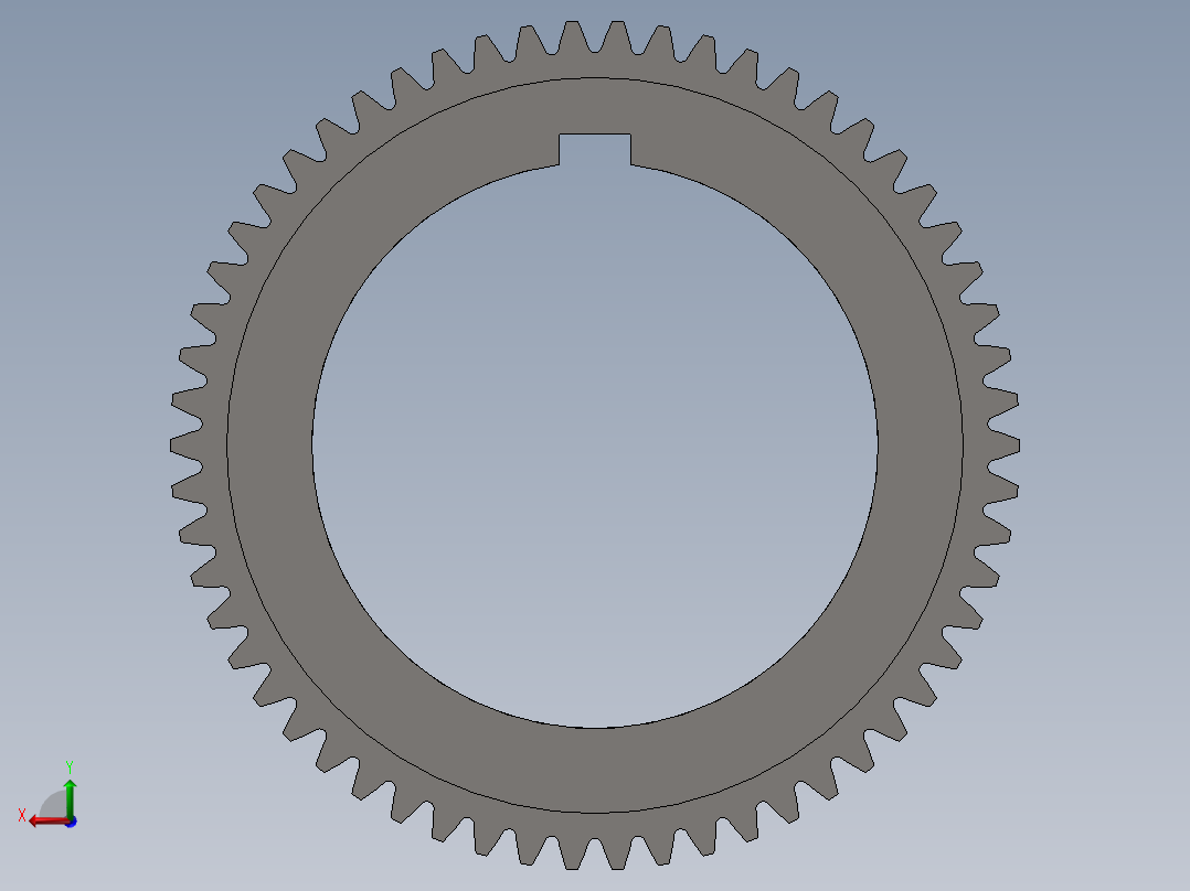 圆柱齿轮58×2后视图