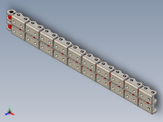 带反向附件的滚子链 ANSI 80---stp