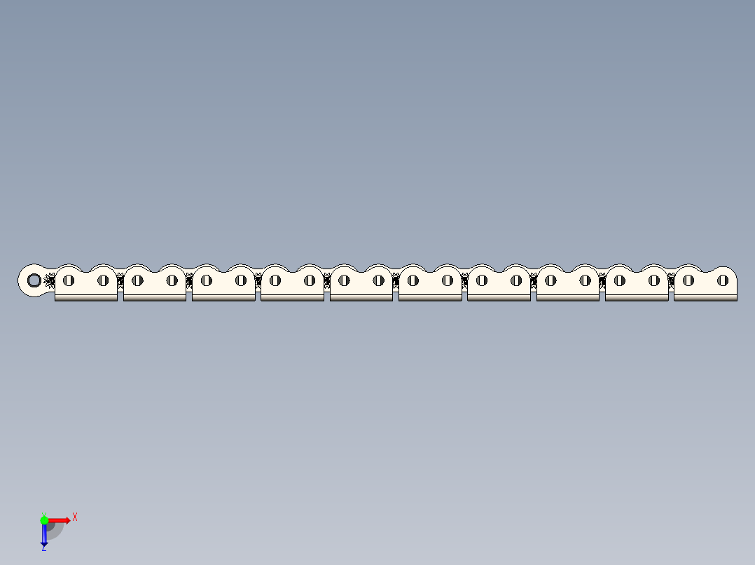 带反向附件的滚子链 ANSI 80---stp俯视图