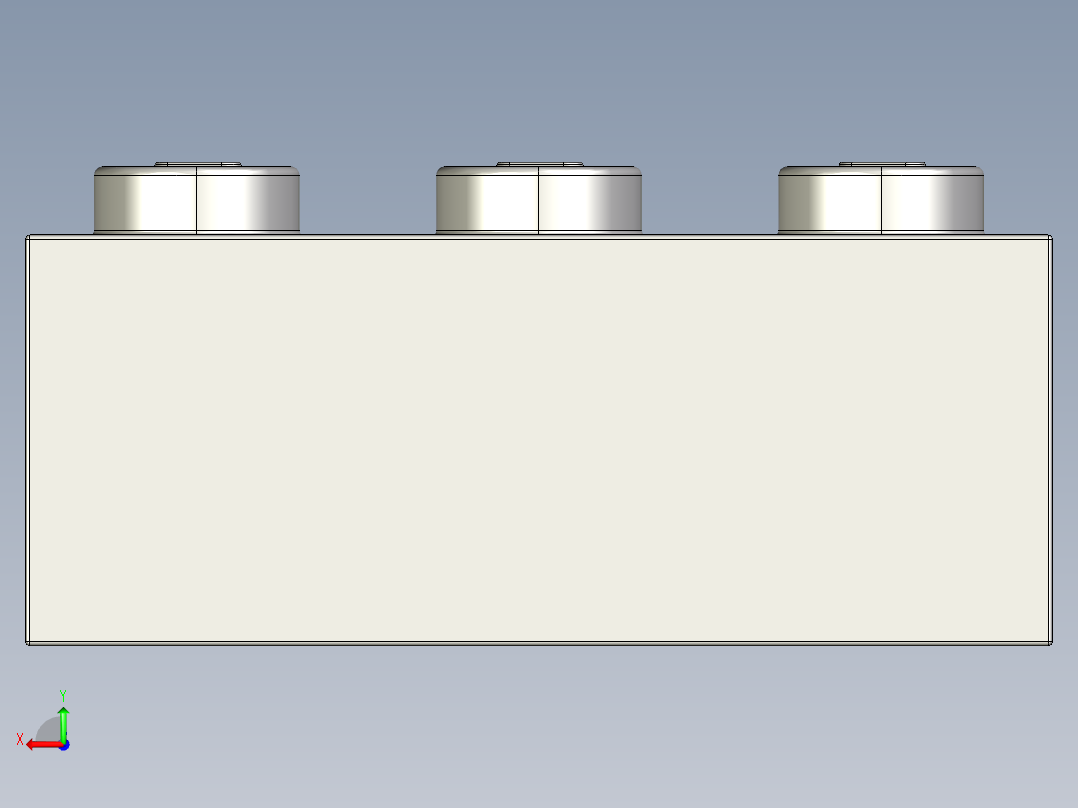 乐高套装 4421基本积木-4211428 - 3622 Medium Stone (Light Bluish) Grey Brick 1 x 3.STEP后视图