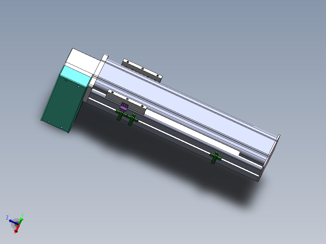 电动滑台模组STM100右下折模型