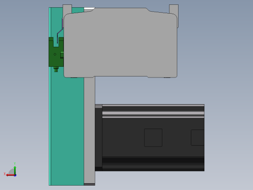 电动滑台模组STM100右下折模型后视缩略图