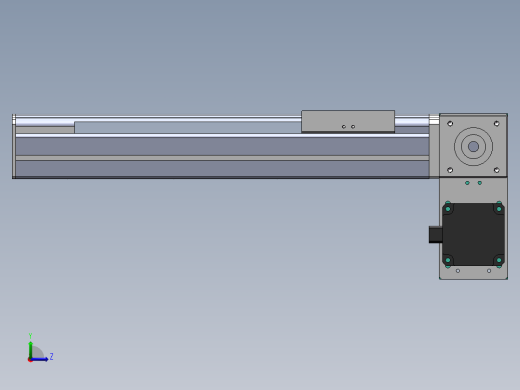 电动滑台模组STM100右下折模型左视缩略图
