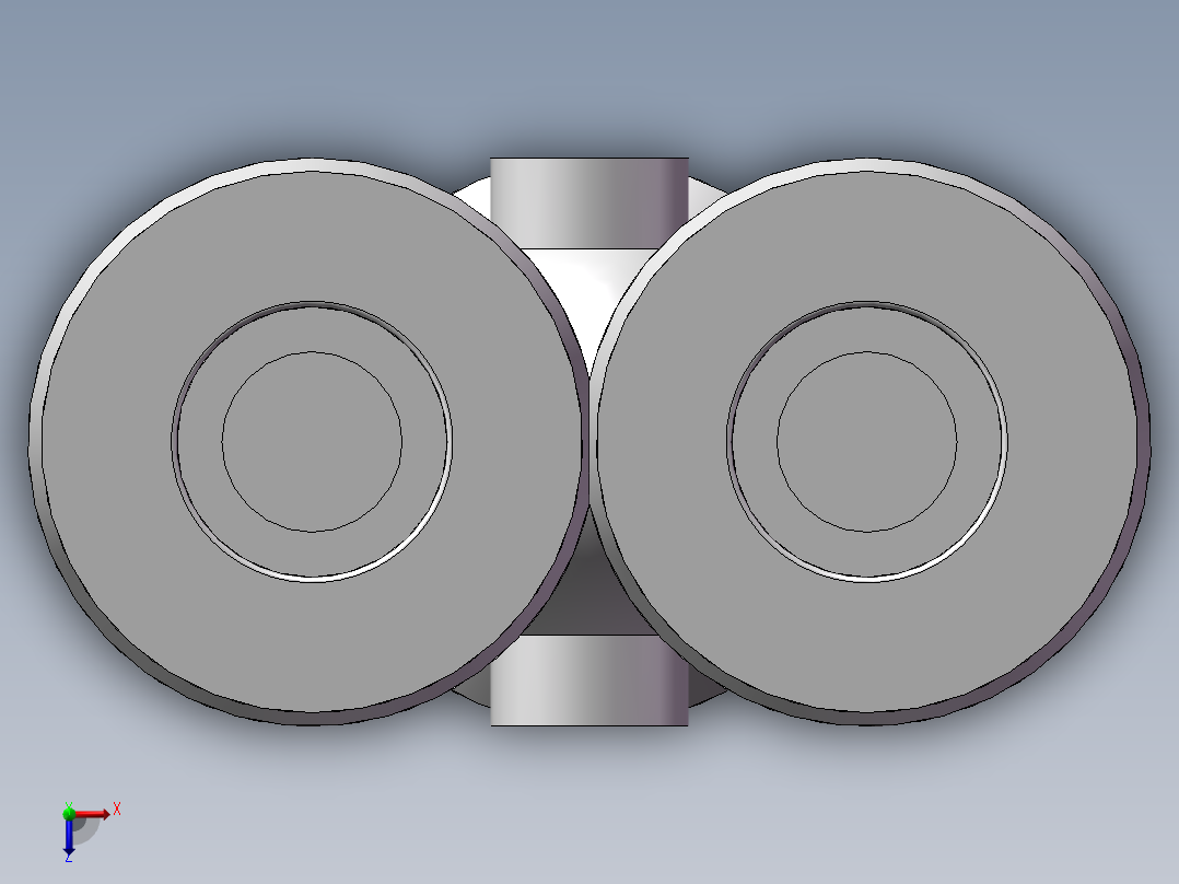 气动接头-Y型三通APYW12-10（12变10）俯视图