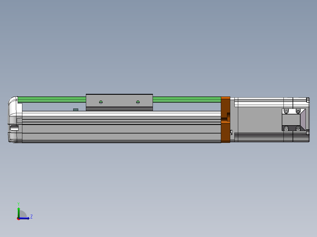 MTH丝杆半封闭模组MTH10-BC-60左视图