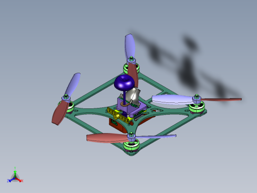 竞速四轴方形无人机