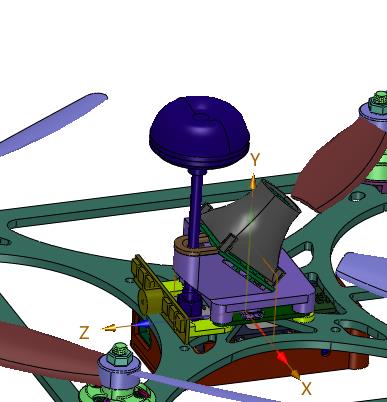 竞速四轴方形无人机