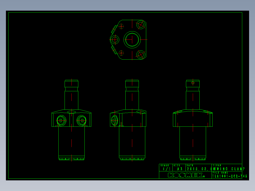 KOSMEKTLA1001-2CR-Y45多系列多零件图纸模型