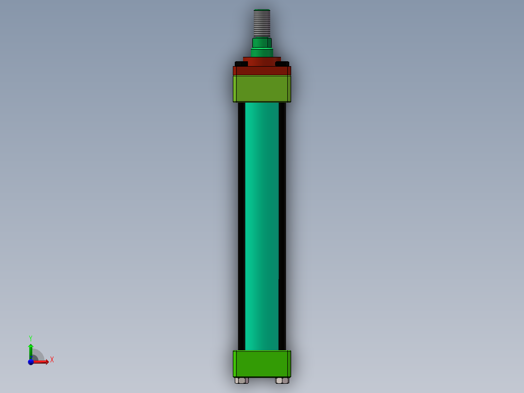 拉杆式液压缸前视图