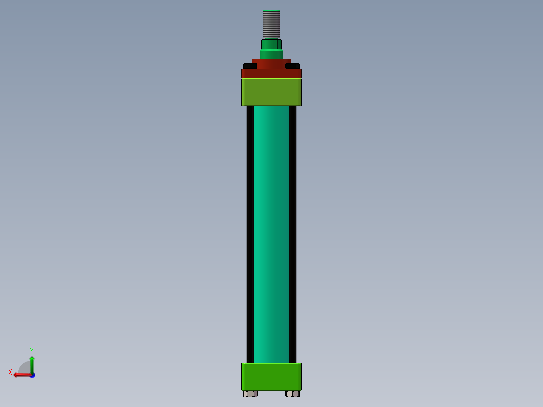 拉杆式液压缸后视图