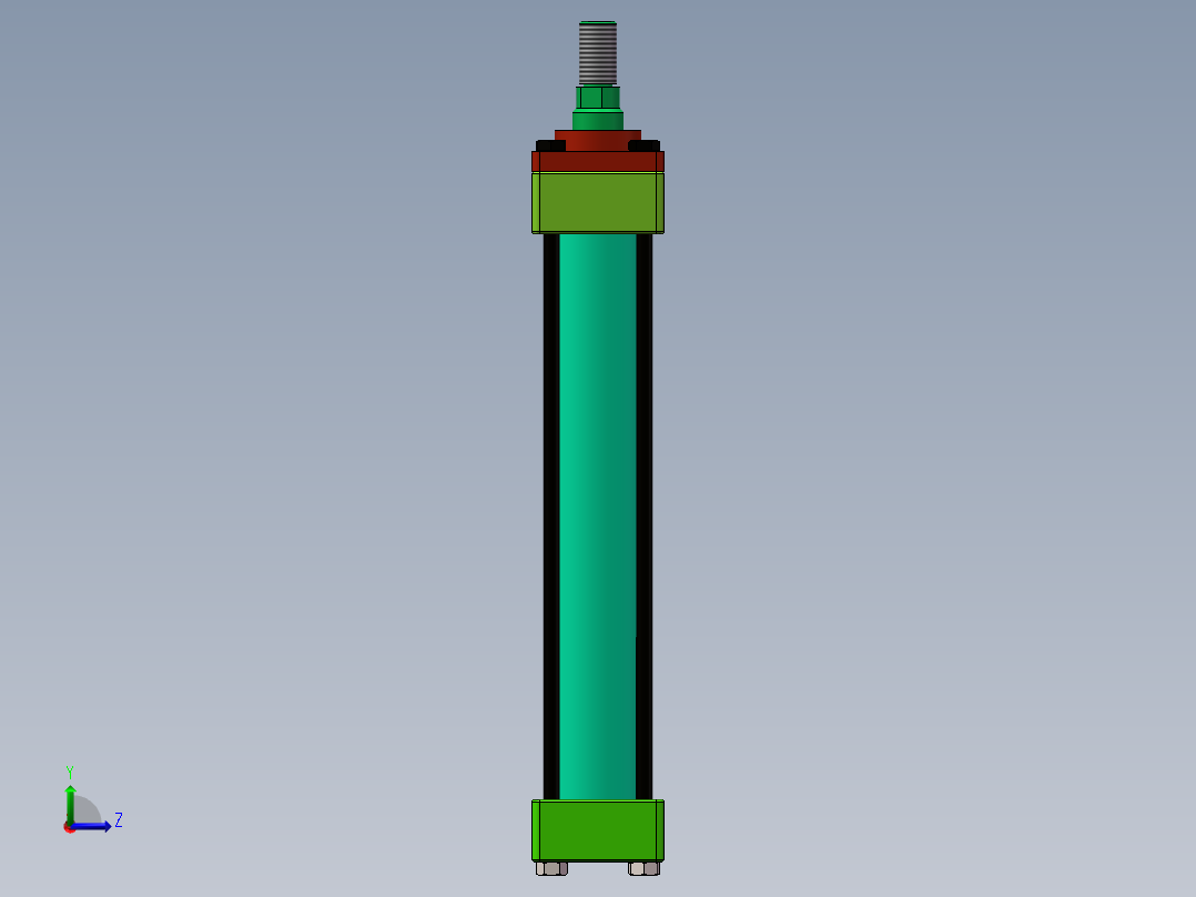 拉杆式液压缸左视图