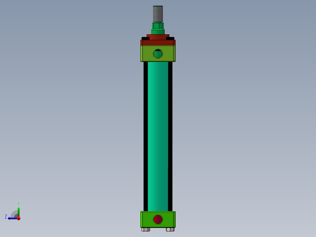 拉杆式液压缸右视图