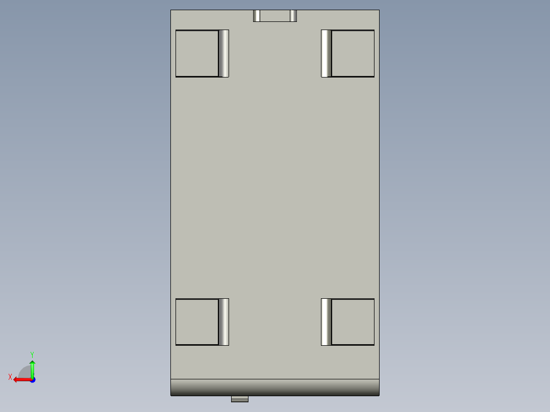 基恩士CV-2600_kc图纸模型后视图
