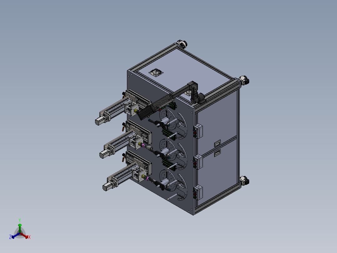 汽车组合开关试验台sw14可编辑正等轴测图