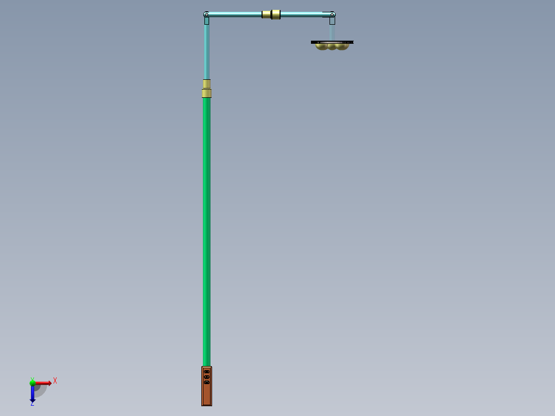 电动清洗外窗玻璃装置俯视图
