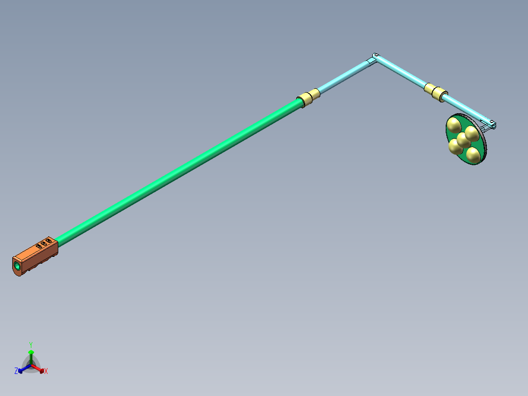 电动清洗外窗玻璃装置正等轴测图