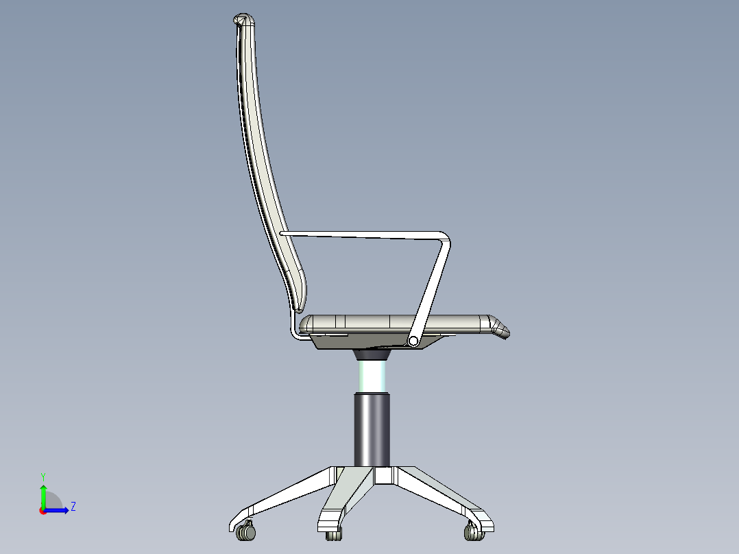 B3003806-办公椅左视图