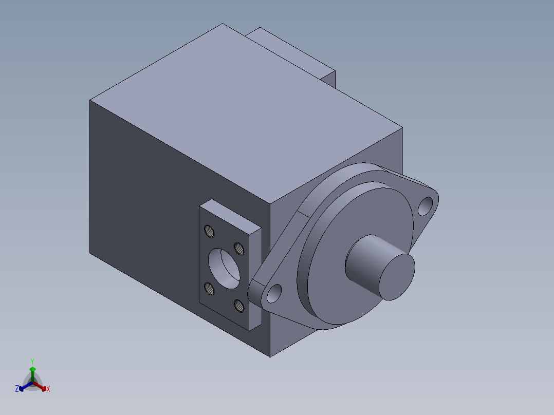 液压泵 - 45VQ正等轴测图