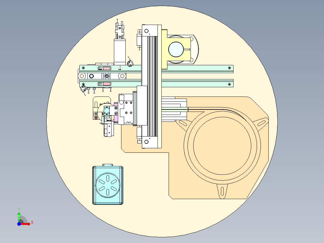 KM-360 民用锁具弹子自动组装机前视图