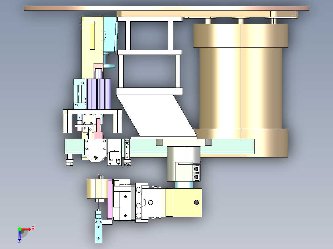 KM-360 民用锁具弹子自动组装机俯视图