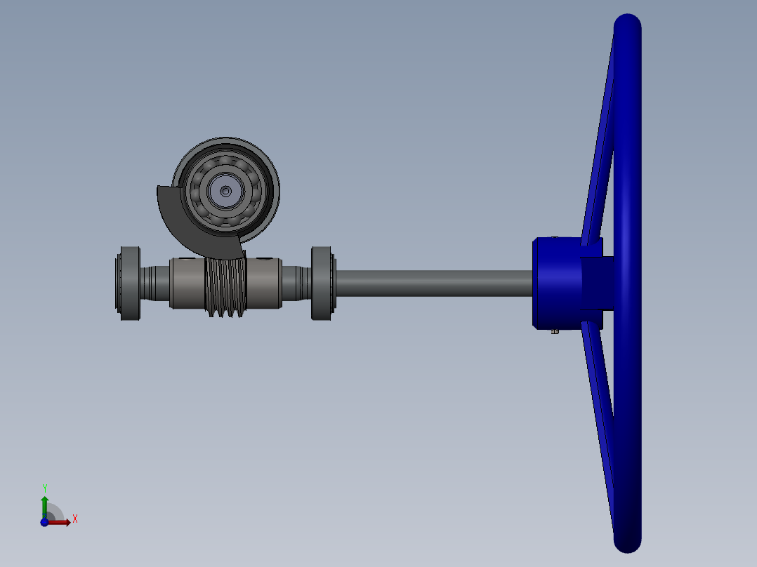 蜗轮蜗杆(20)前视图