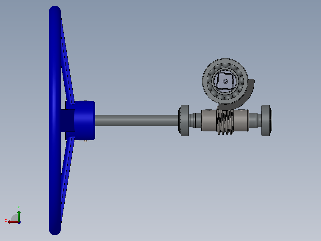 蜗轮蜗杆(20)后视图