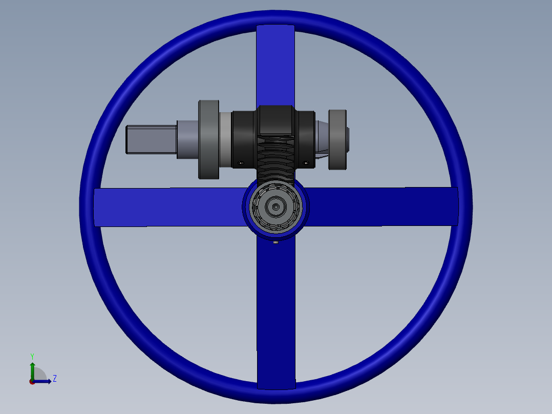 蜗轮蜗杆(20)左视图