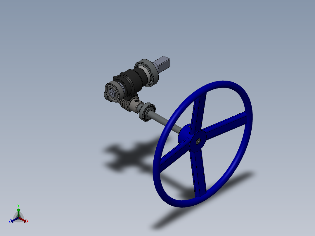 蜗轮蜗杆(20)正等轴测图