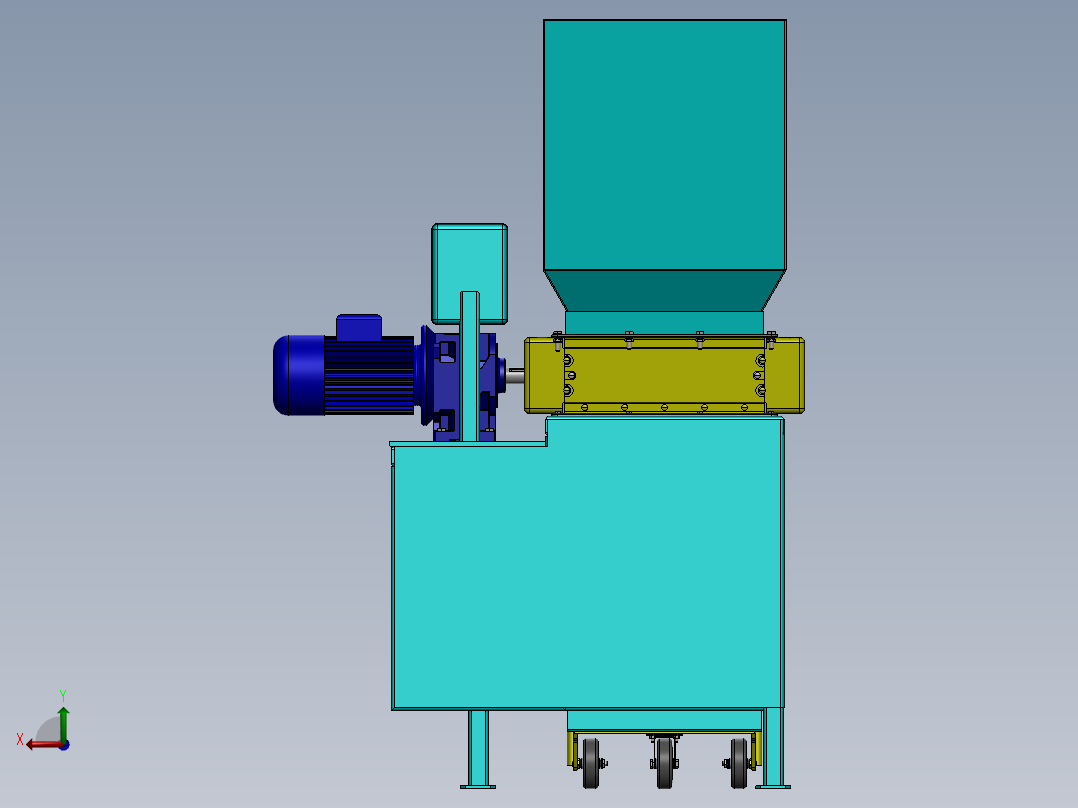 破碎机、工业撕碎机后视图