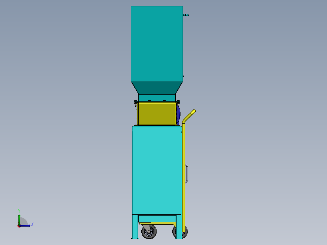 破碎机、工业撕碎机左视图