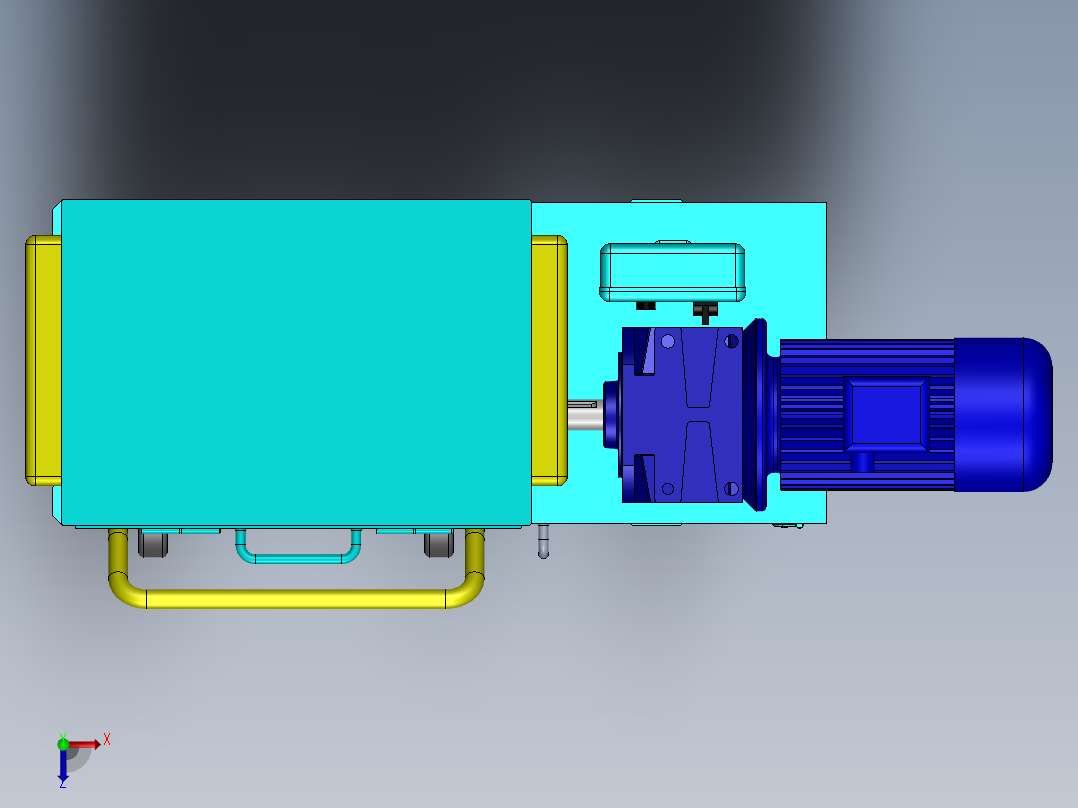 破碎机、工业撕碎机俯视图