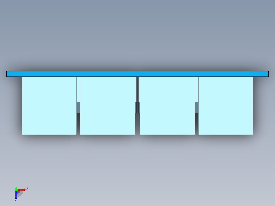4路继电器俯视图