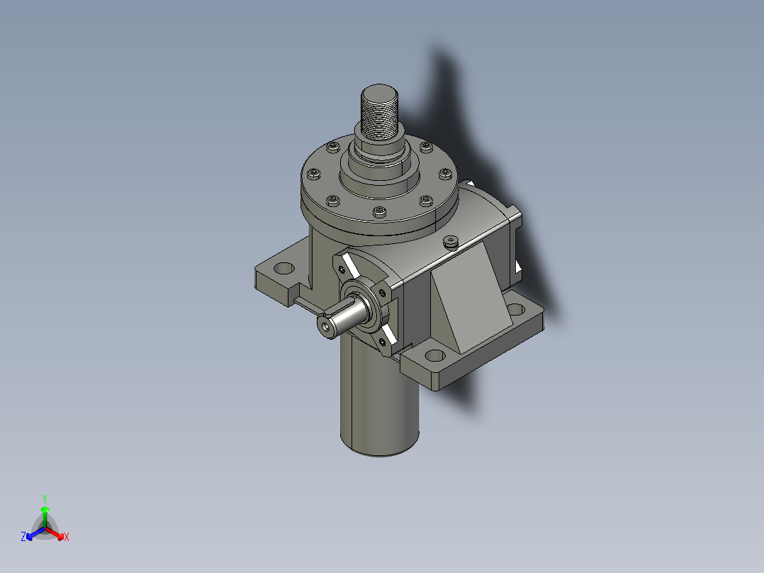 WSH蜗轮蜗杆升降机_WSH_10T_A_S_AR_P正等轴测图