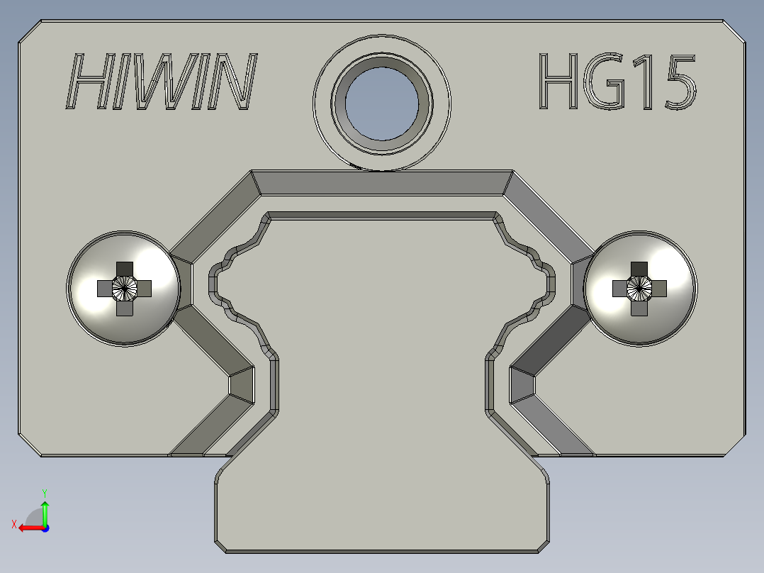 右臂导轨滑块HGH15R-400后视图