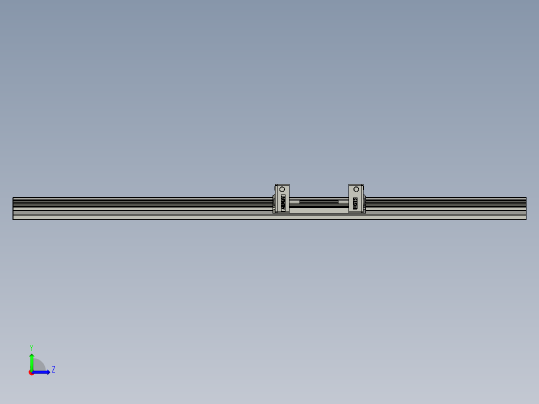 右臂导轨滑块HGH15R-400左视图