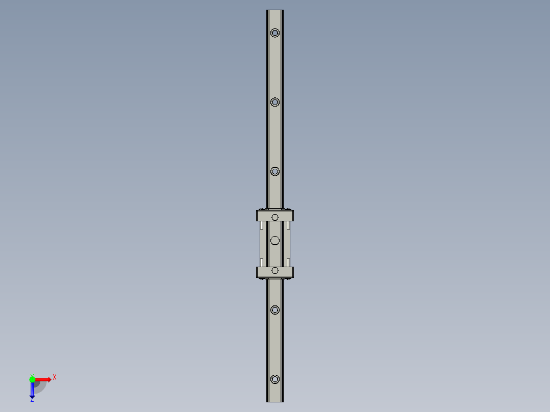 右臂导轨滑块HGH15R-400俯视图