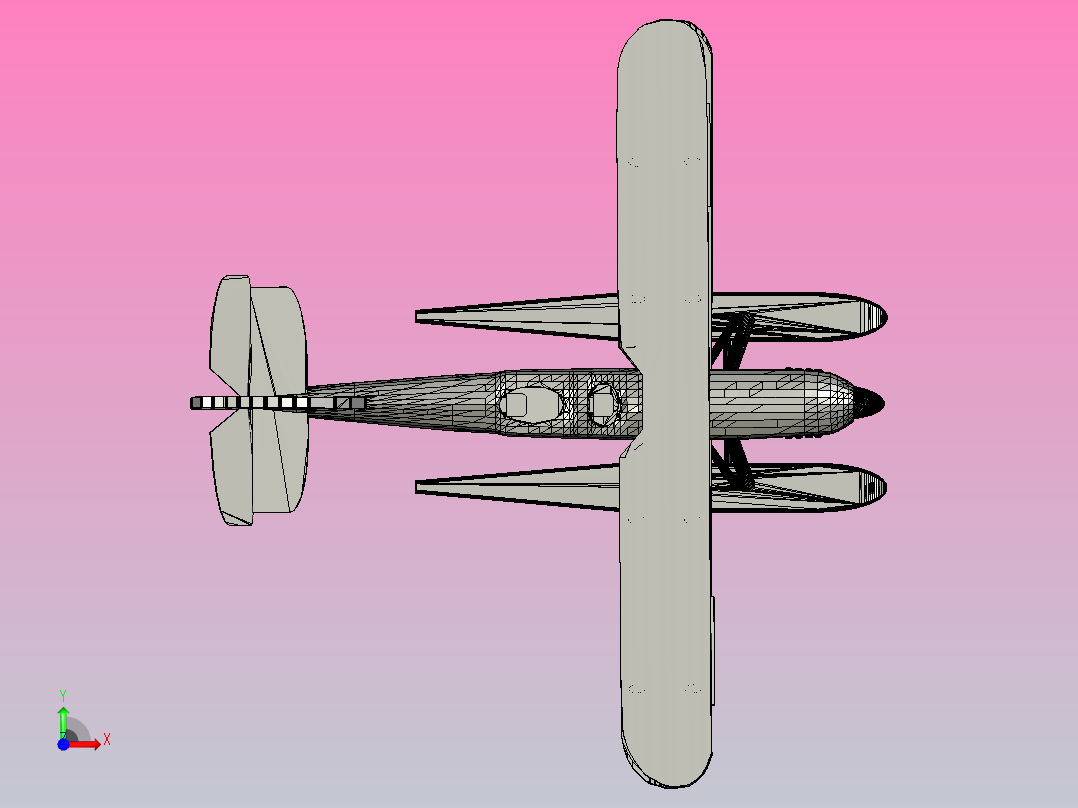 水上飞机前视图