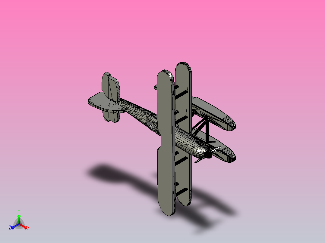 水上飞机正等轴测图