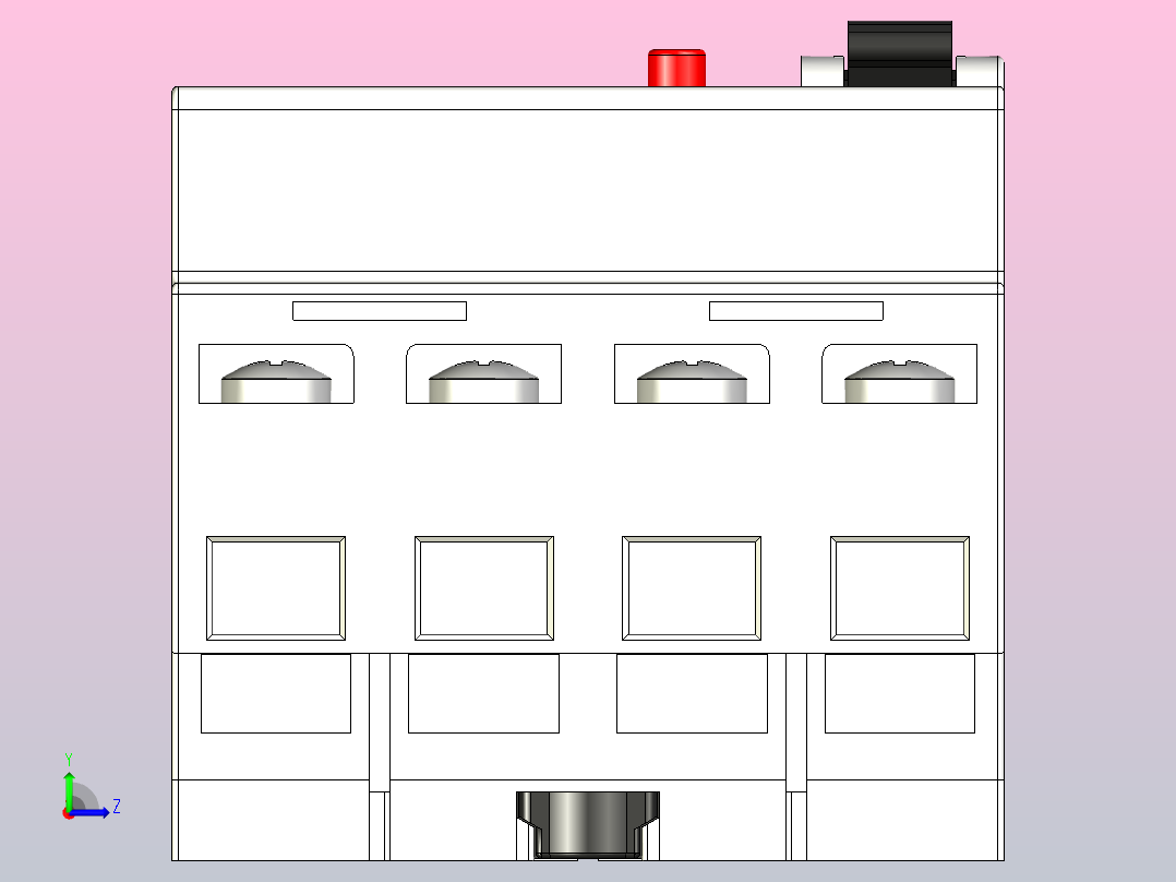 四极开关BV-D_4P三菱电机左视图