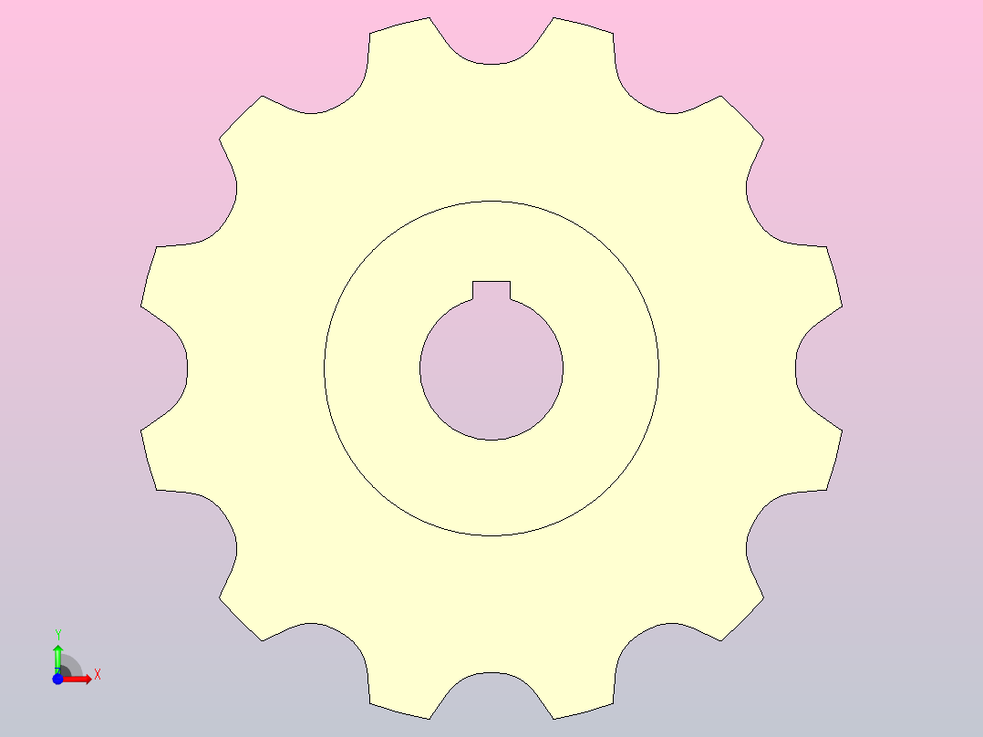 JS 882-12T-R30-C1机加工主动轮前视图