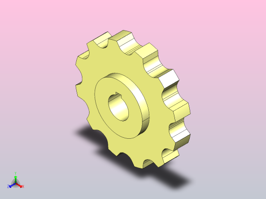 JS 882-12T-R30-C1机加工主动轮正等轴测缩略图
