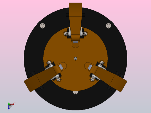 三指机械夹爪俯视缩略图