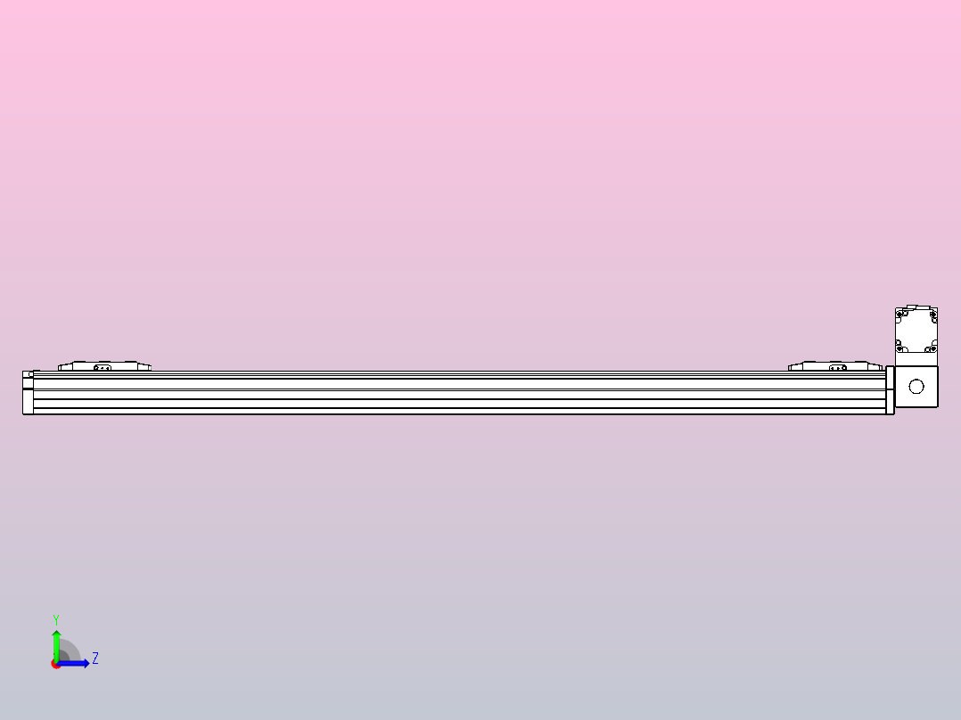 皮带直线轴双滑块型TPA-GCBS-80-P60-L450-RU-M20-N3左视图