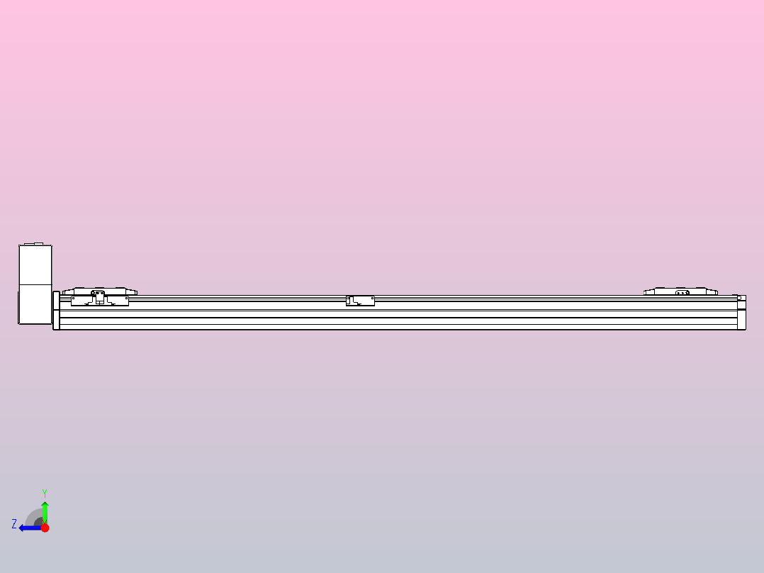 皮带直线轴双滑块型TPA-GCBS-80-P60-L450-RU-M20-N3右视图