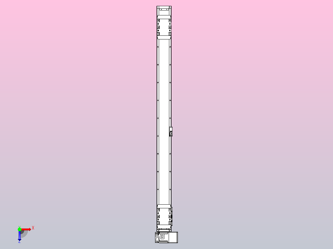 皮带直线轴双滑块型TPA-GCBS-80-P60-L450-RU-M20-N3俯视图