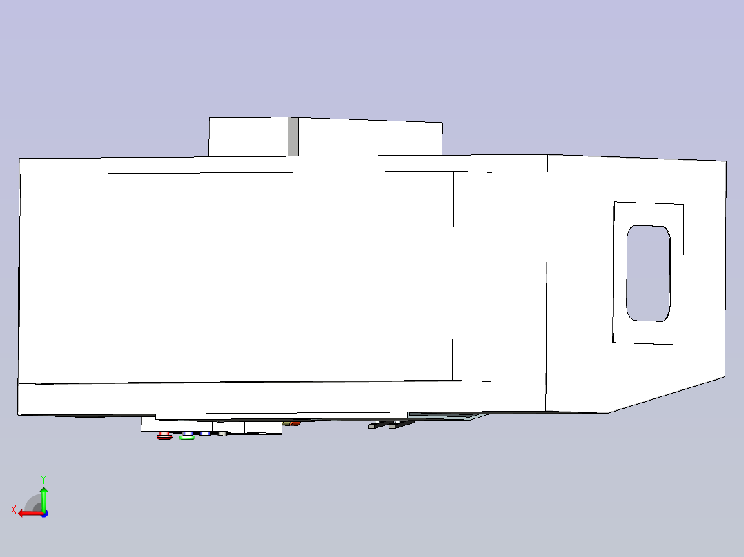 热熔钻机床设备3D模型后视图