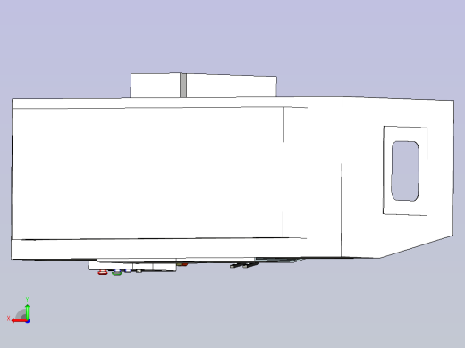 热熔钻机床设备3D模型后视缩略图