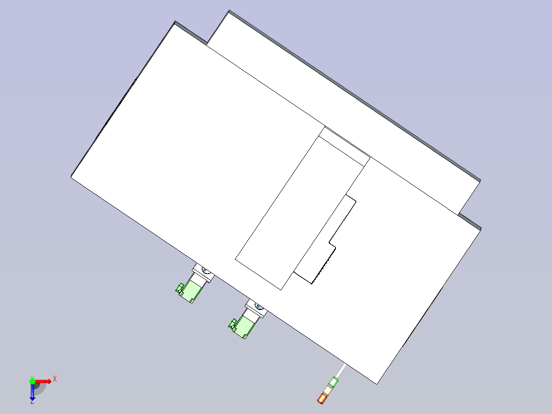 热熔钻机床设备3D模型俯视图