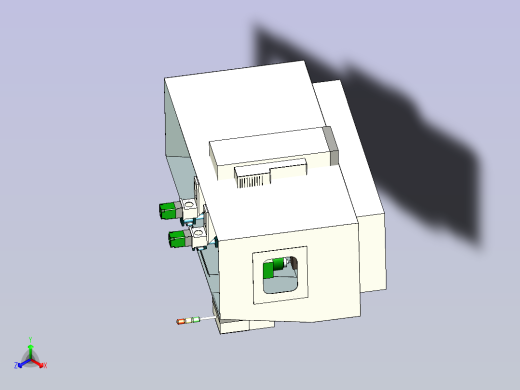 热熔钻机床设备3D模型正等轴测缩略图