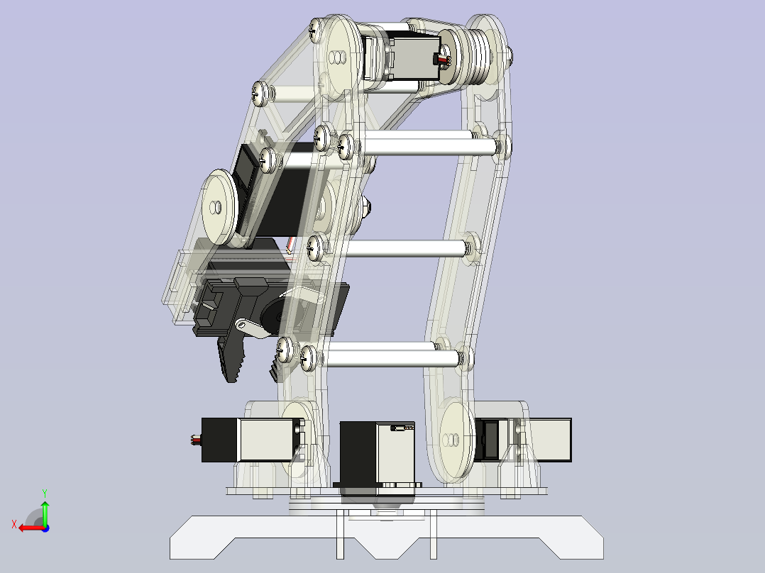 机器人手臂3D模型后视图